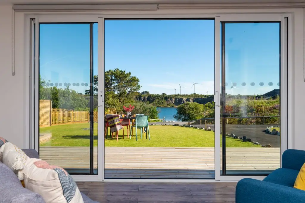 The view from Quartz Cabin at Trevassack Holidays
