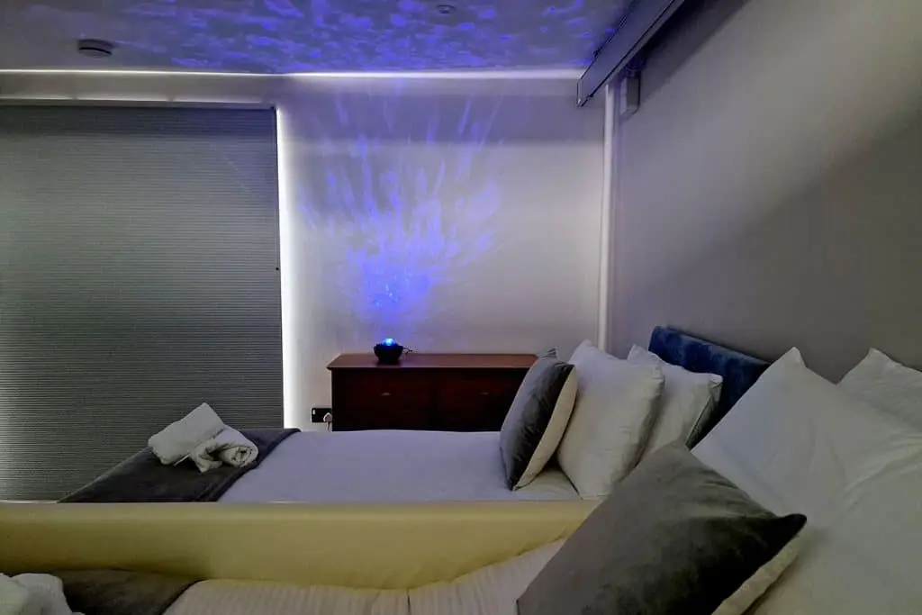Sensory Projector in the high dependency accessible lodge at Trevassack Holidays